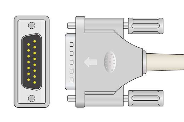 Mortara > Burdick Compatible Direct-Connect EKG Cable
