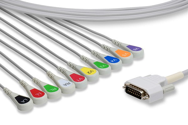 Nihon Kohden Compatible Direct-Connect EKG Cable